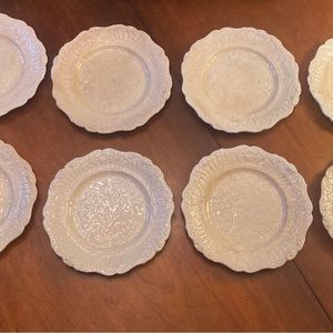 Late 19th Century Ridgeways Renaissance Old Ivory Ware England dessert plates